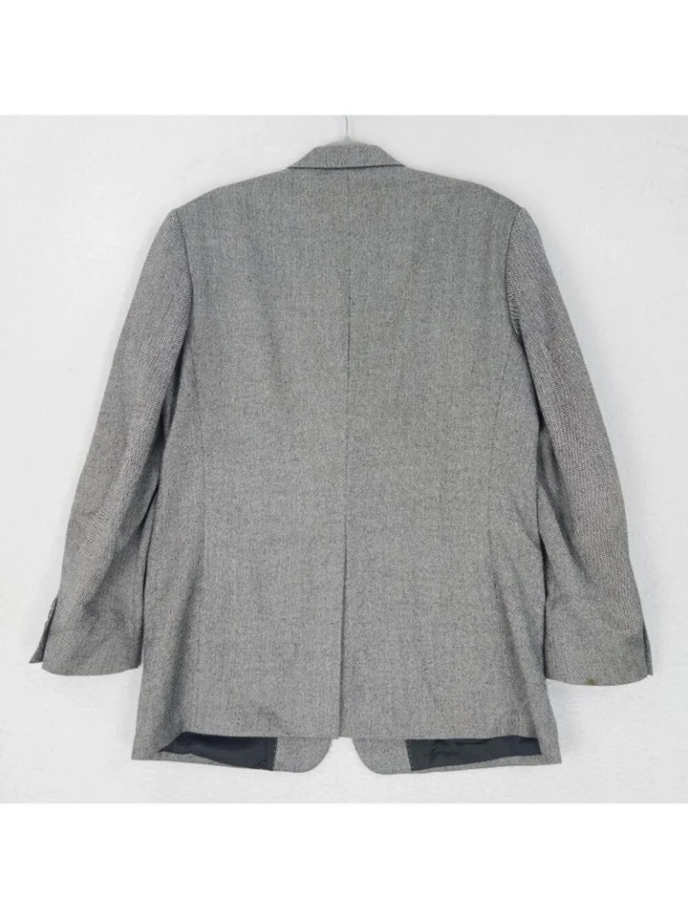 Hiltl Jacket Mens EU 52 US 42 Gray Wool Herringbone Blazer Sport Coat Two Button